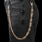 Silver Cross Chain Necklace Iced Out Infinity