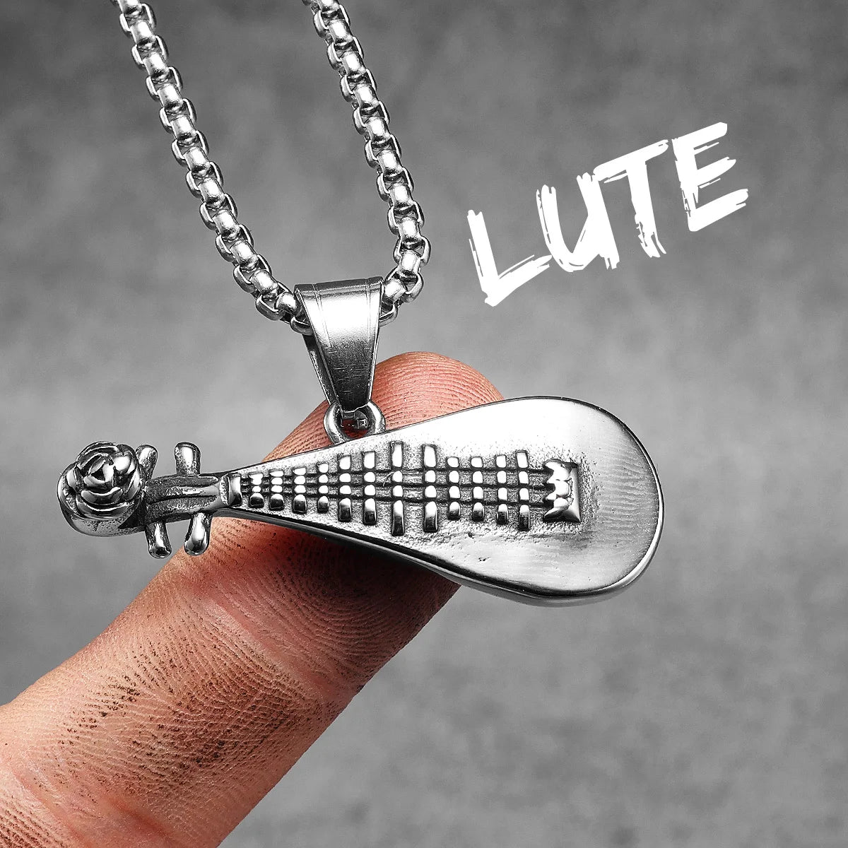 Guitar Tape Pendant Necklace Stainless Steel