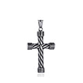 Korean Version Of Simple Stainless Steel Cross Necklace Pendant Men Fashion Christian Believer Pendant Punk Jewelry Gift