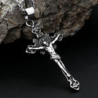 Jesus Cross Pendant — Stainless Steel