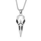 Viking Vintage Raven Skull Necklace Stainless Steel Odin Crow Pendant For Men Women Nordic Amulet Jewelry Gifts