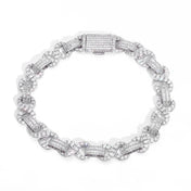 Iced Out Infinity Bracelet Stainless Steel 10MM