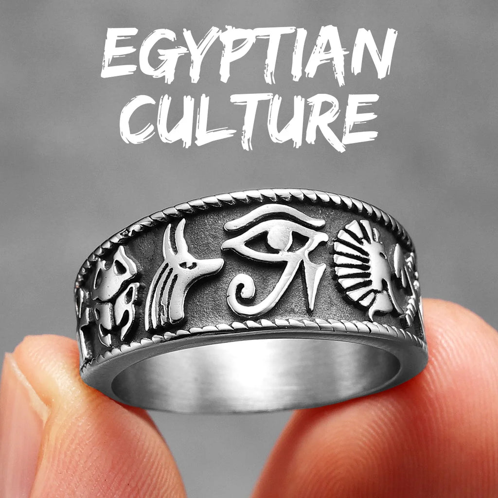 Egypt Pharaoh Eye Ring — Stainless Steel