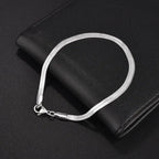 Classic 5mm Stainless Steel Snake Chain Bracelet