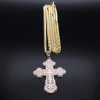 Stainless Steel Orthodox Cross Necklace Minimalist Latin Cross Budded Russian Slavic Christian Serbian Talisman