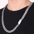 High Polished Stainless Steel Jewelry Accessories 12MM Wide Men Cuban Chains Necklaces Choker Neck Necklace For Man