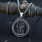 2024 New Fashion 316L Stainless Steel St Christopher Pendant Necklace For Man Women Boyfriend Gift