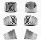 Gothic Satan Ring Stainless Steel