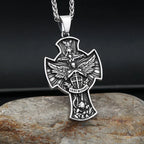 Cross Steel Pendant Vintage 316L Saint Michael