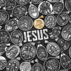 Jesus Heart Cross Pendant — Stainless Steel