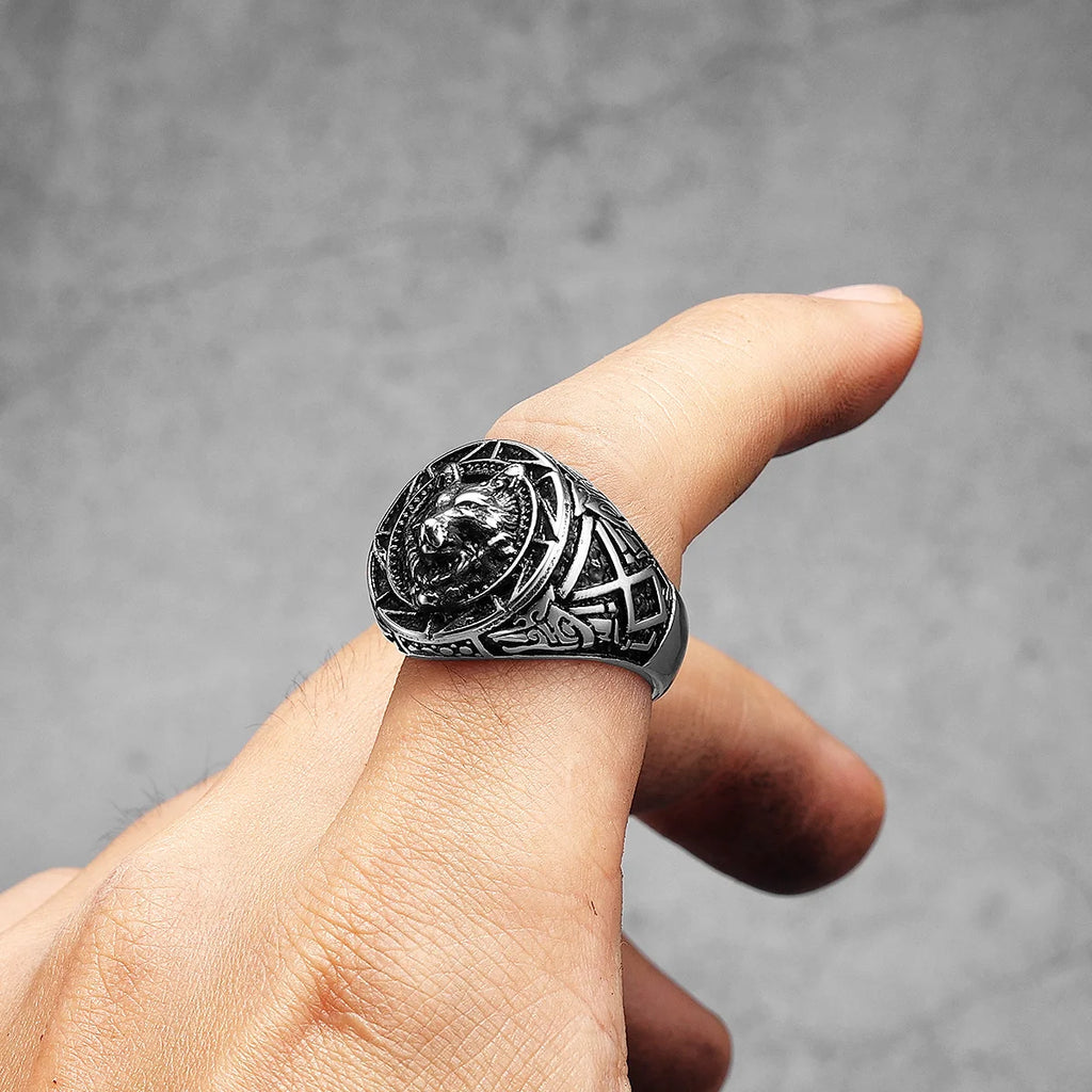 Wolf Ring — Stainless Steel