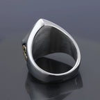 Lucky 13 & 7 Skull Biker Ring for Men — Stainless Steel