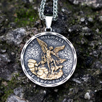 new Men Stainless Steel Archangel St.Michael Guardian Pendant Necklaces Fashion Jewelry Creativity Chains Gifts