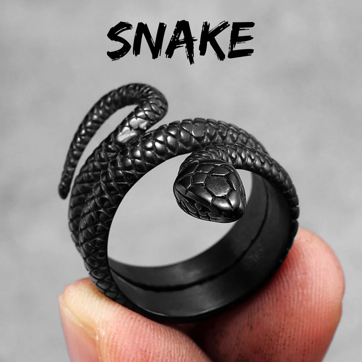 Viper Snake Ring — Stainless Steel