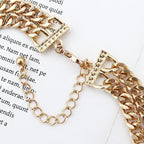 Fashion Double Leopard Head Pendant With Adjustable Double Layer Chain Necklace Panther Choker For Men Women Party