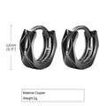 Geometric Hoop Earrings — Stainless Steel