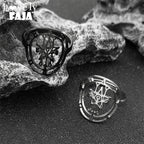 Occult Sigil Steel Ring Astaroth Goetia Finger