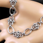 Gothic Thorns Knot Chain Necklace for Men Women Stainless Steel Silver Color Hip Hop Trend Neck Chains Cool Jewelry