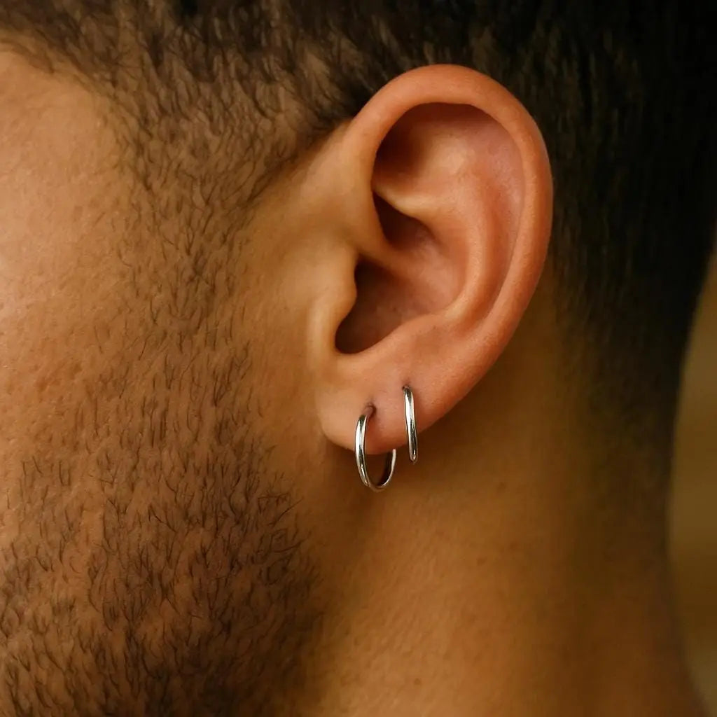 Minimal Hoop Earring — Stainless Steel