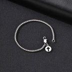 Gothic Cross Medal Layered Chain Bracelet — Stainless Steel