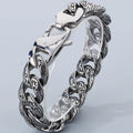 Retro Man Bracelet for Men Solid 18MM 316L Stainless Steel Curb Cuban Link Chain Bracelets Men's Hand Wrist Jewelry
