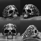316L Stainless Steel Various Design 2022 New Arrive Classical Skull Men`s Ring With Pattern Punk Rock Gothic Creative