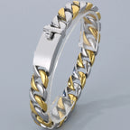 Classic 12MM Cuban Link Chain Bracelet for Man Waterproof Stainless Steel Men's Bracelets Wrist Hand Jewelry Boys Gifts