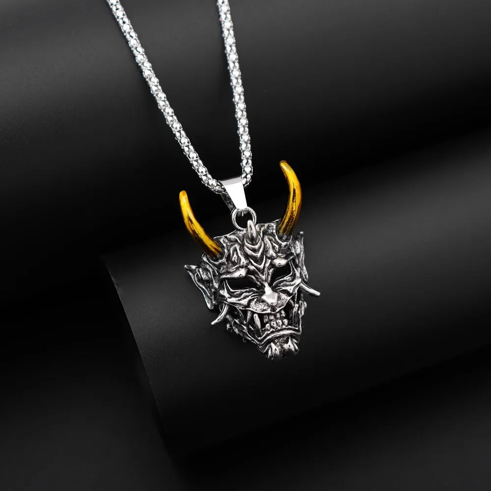 New Street Punk pendant Necklace Vintage Ghost Mask Halloween overbearing Jewelry Gift pendant necklace jewelry wholesale