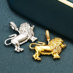 Iced Out Lion Rope Chain Pendant
