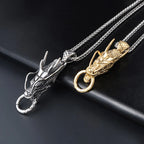 Dragon Head Pendant Necklace — Stainless Steel