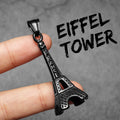 Eiffel Tower Pendant Necklace — Stainless Steel
