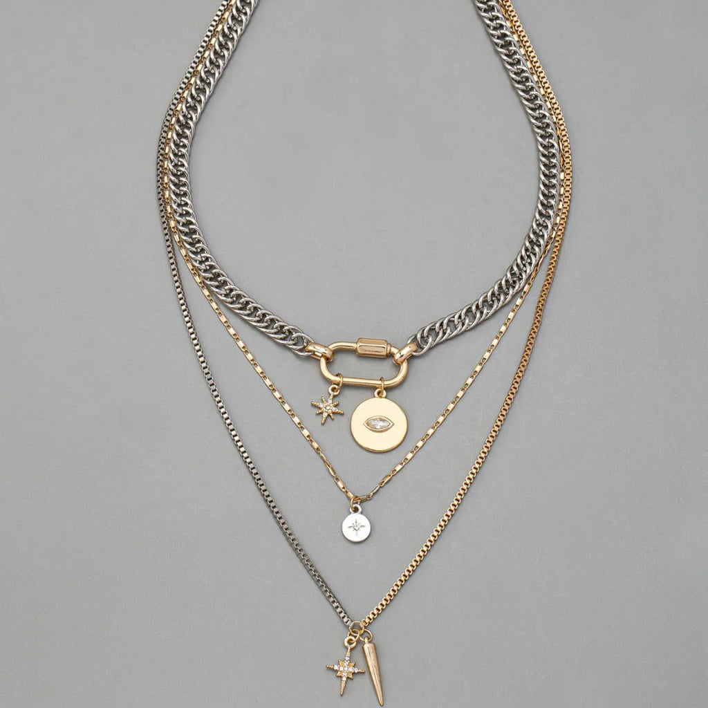 Devil's Eye Multi-Layer Chain Necklace