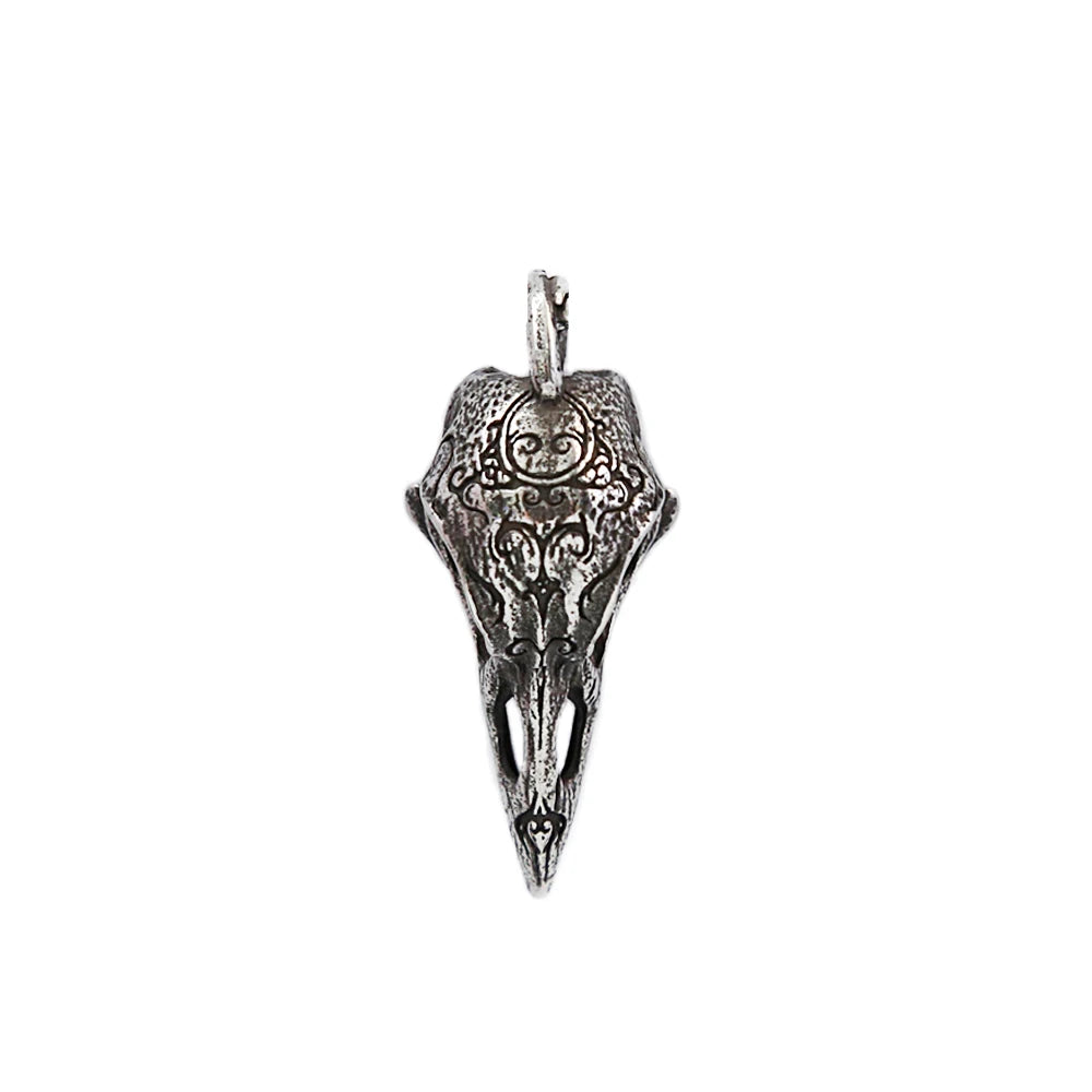 Skull Odin Steel Pendant Retro Nordic Crow Gothic