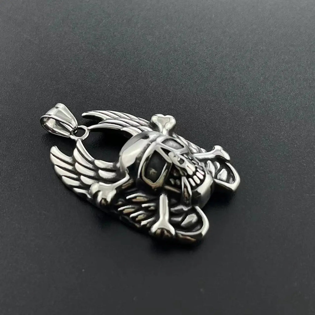 Skull Steel Pendant European American Individuality