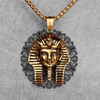 Egyptian Pharaoh Stainless Steel Pendant Necklace