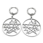 Statement Silver Drop Earrings — Stainless Steel
