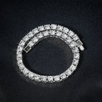Iced Out Tennis Chain Bracelet 5mm — Silver