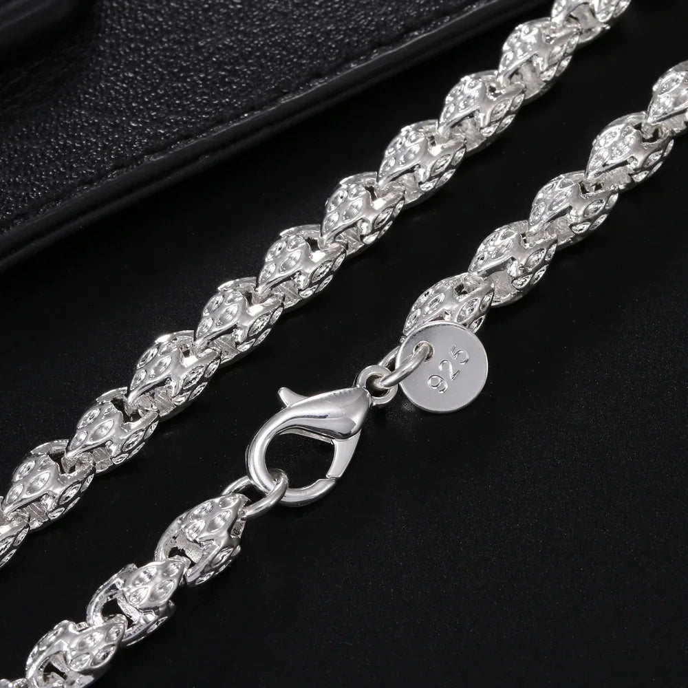 Men's Geometric Bracelet and Necklace Set 60cm and 20cm