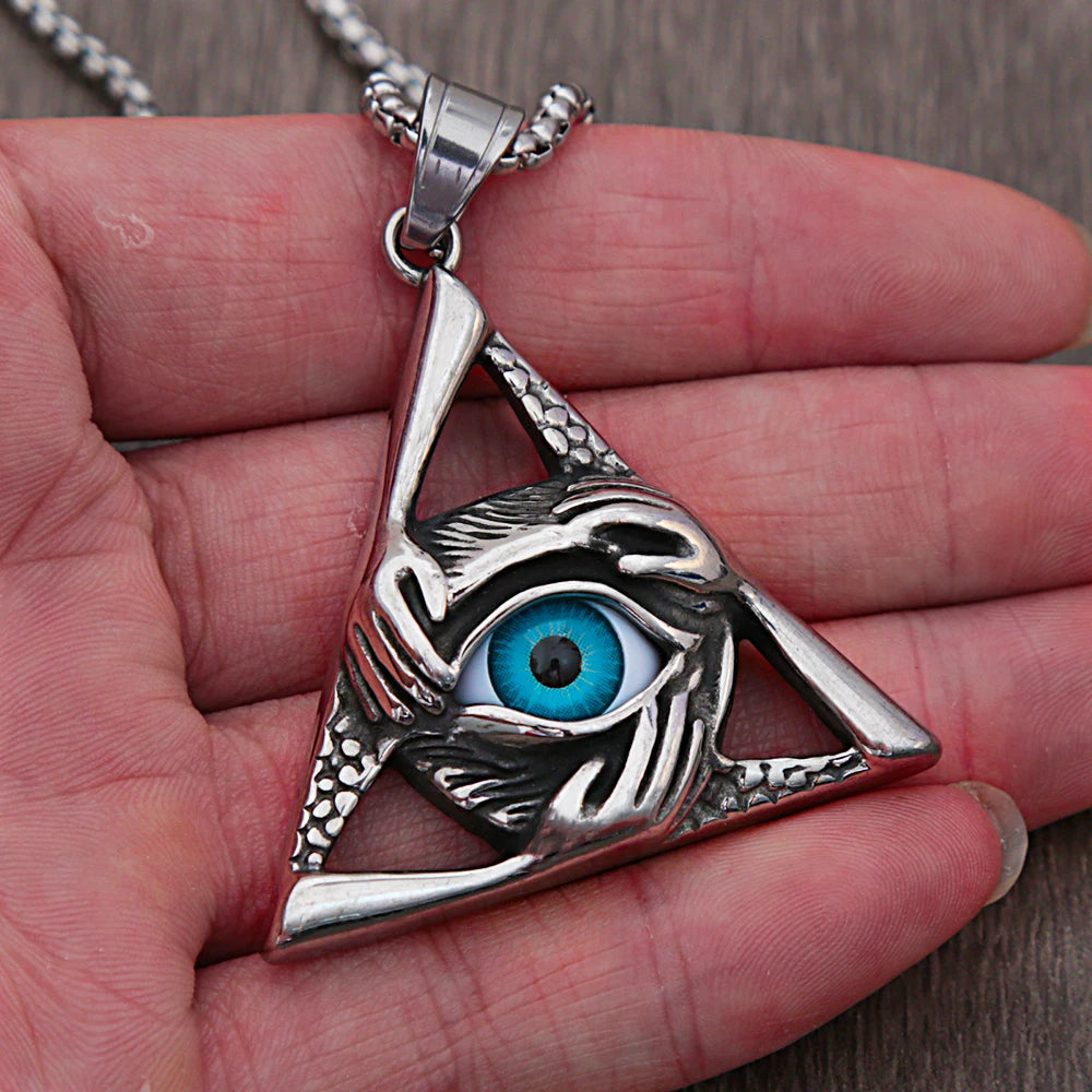 Evil Eye Pendant — Stainless Steel