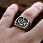Vintage Masonic Ring — Stainless Steel