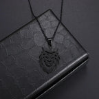 Domineering Tiger Head Pendant Men\\\'s Fashion Animal Tiger Necklace Punk Hip-Hop Trend Casual Jewelry Boyfriend Gift
