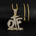 Bling Iced Out Savage Pendant Cubic Zirconia Letter Necklace for Men Women Hip Hop Rock Rap Party Jewelry