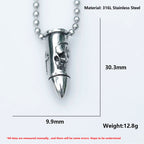 Skull Cross Stainless Steel Pendant Necklace