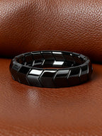 Men's Bracelet Natural Stone Hematite Arrow Bead Beaded Bracelet for Vigour Protection Strength Confidence & Grounding Jewelry