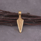 Viking Rune Eye Of Horus Gold Black Pendant Necklace