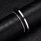 Cuff Bangle Bracelet Set — Stainless Steel