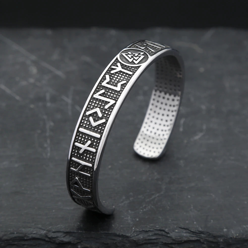 Valknut Cuff Bracelet — Stainless Steel
