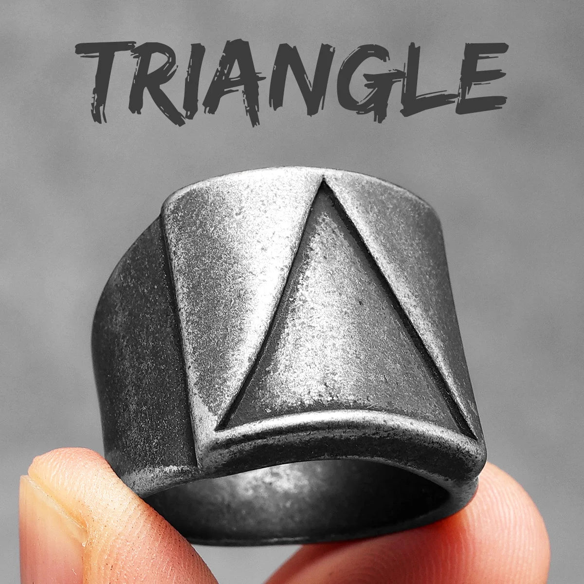 Geometry Texture Ring — Stainless Steel