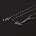 925 Sterling Silver Nordic Viking Axe Pendant Necklace Antiqued Retro Punk Celtic Trendy Male Boy Amulet Jewelry Gifts
