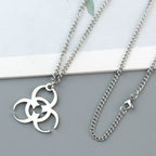 Necklace Trendy Men And Women INS Street Punk Hip-Hop JewelryNew Stainless Steel Biochemical Logo Pendant